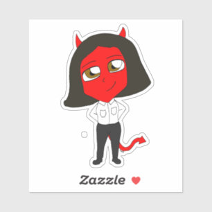 Sticker chibi fille diable