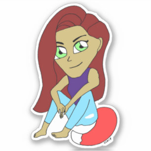 Sticker chibi foxy fille