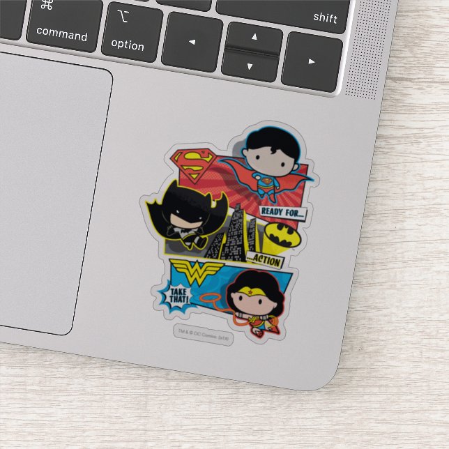 Sticker Chibi Héros Prêts À L'Action ! (Détail)