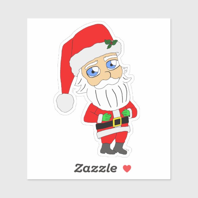 Sticker chibi santa claus (Feuille)