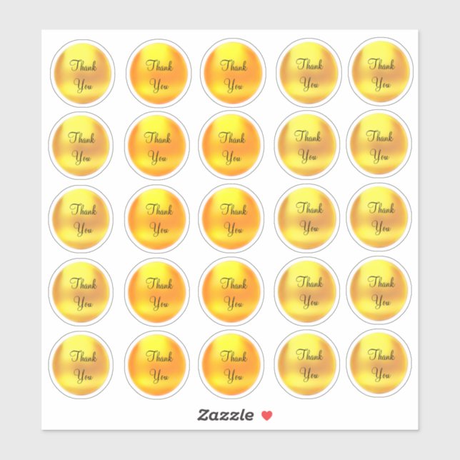 Sticker Chic Gold Dot Merci (Feuille)