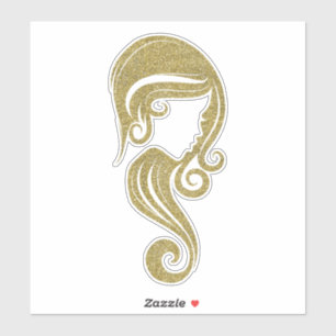 Sticker Chic Gold Faux Parties scintillant Beauty Hair Maq