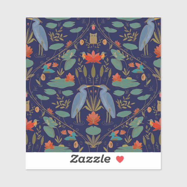 Sticker Chic marine bleu Heron Pond Heritage Revival (Feuille)