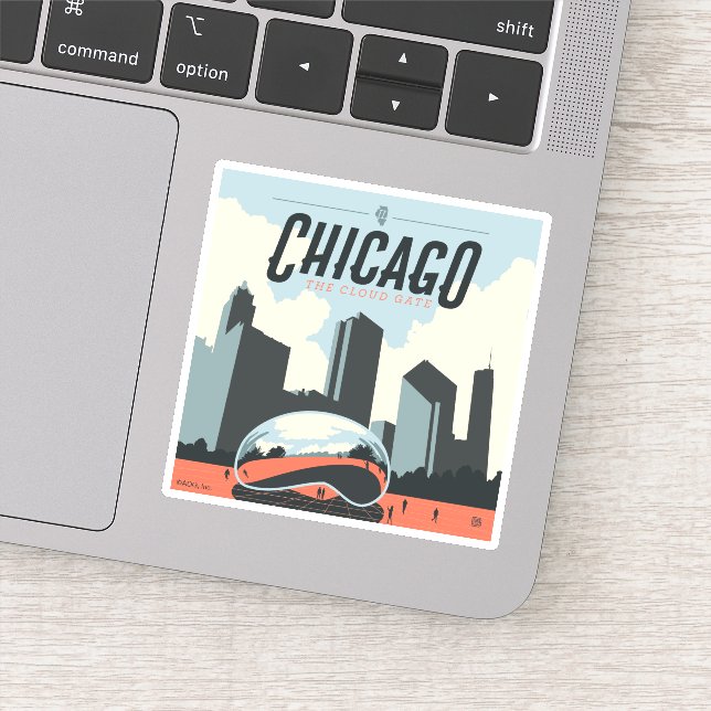 Sticker Chicago, Illinois | Millennium Park (Détail)