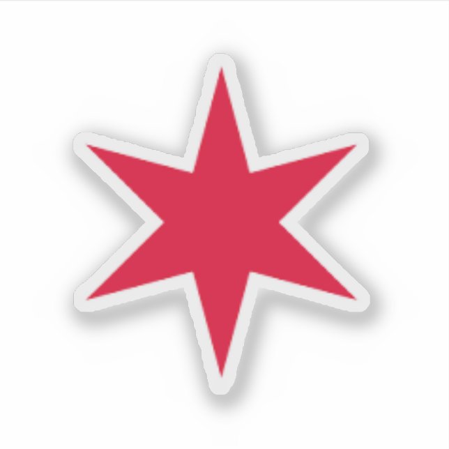 Sticker Chicago Six Pointed Star (Devant)