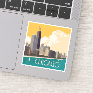 Sticker Chicago   Skyline moderne