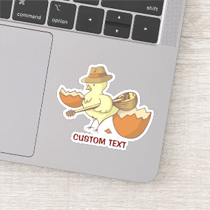 Sticker Chick de Pâques avec Bouzouki