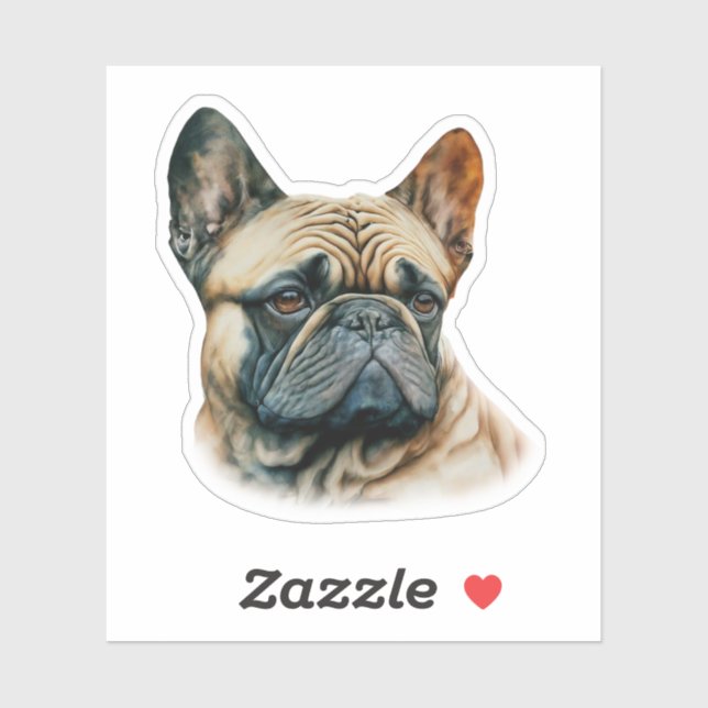 Sticker Chien à tête blanche (Feuille)