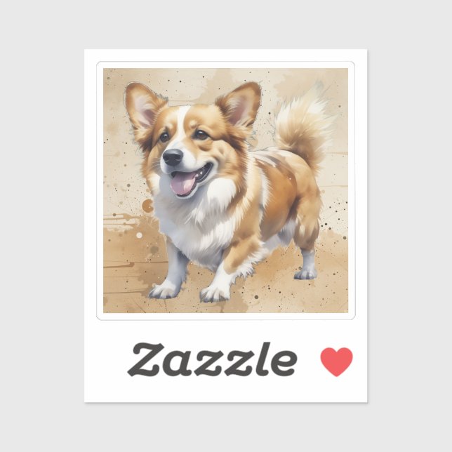 Sticker Chien animal de compagnie Corgi (Feuille)