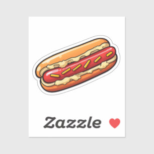 Sticker Chien chaud de dessin animé