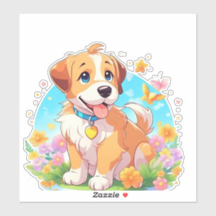 Sticker Chien chiot mignon