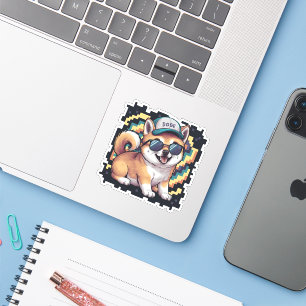 Sticker Chien chiot Shiba Inu