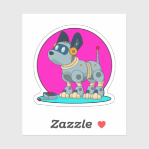Sticker Chien comme robot