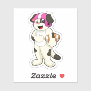 Sticker Chien de football Sports