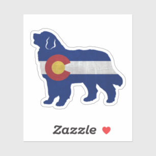 Sticker Chien de montagne bernois Colorado Drapeau Silhoue