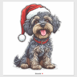 Sticker Chien de Noël Adorable