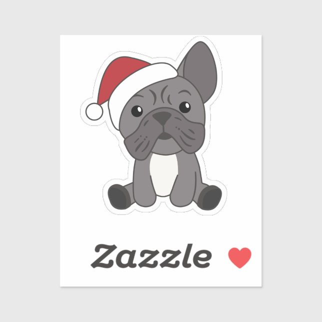 Sticker Chien de Noël Animaux d'hiver de neige (Feuille)
