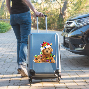 Sticker Chien de Père Noël Goldendoodle