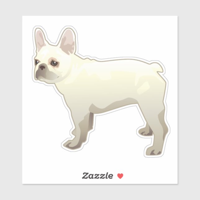 Sticker Chien de race française Bulldog Vue latérale Silho (Feuille)