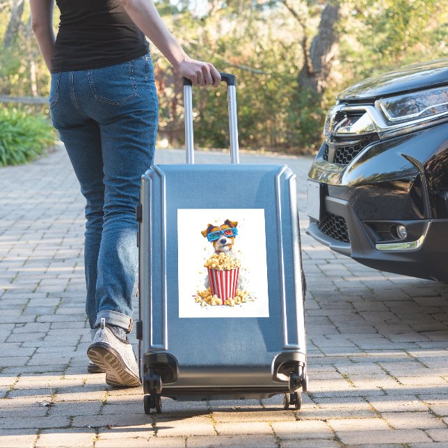 Sticker Chien de soirée cinéma Popcorn Pup (Valise Insitu)