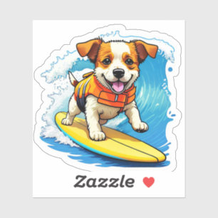 Sticker Chien de surf