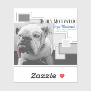 Sticker Chien de taureau très motivé