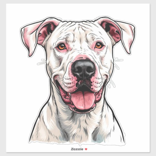 Sticker Chien Dogo Argentino (Feuille)