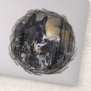 Sticker Chien d'ours karélien