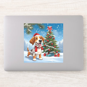 Sticker Chien du Père Noël