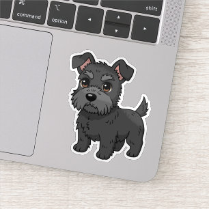 Sticker Chien écossais noir mignon
