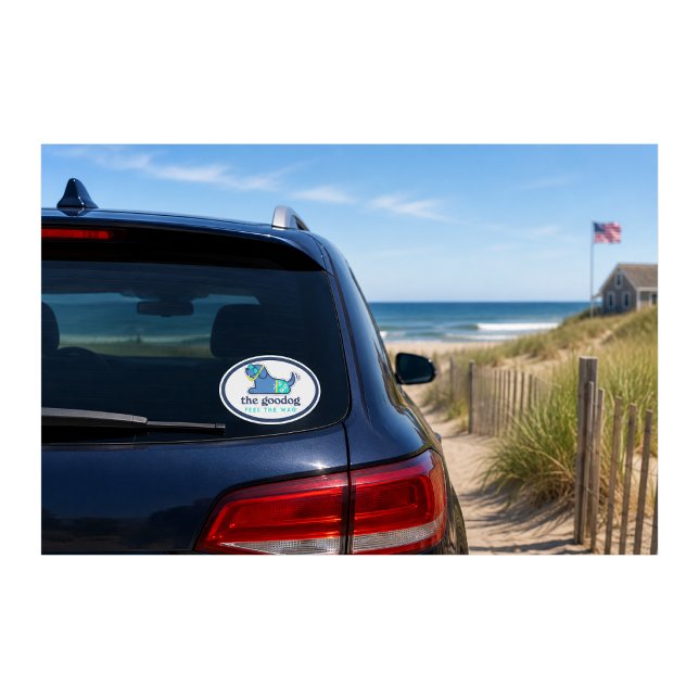 Sticker Chien en snorkeling ambiance Cape Cod (Créateur téléchargé)