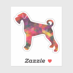 Sticker Chien géant Schnauzer Motif géométrique Silhouette