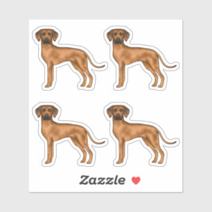 Sticker Chien lionhound africain Brown de Rhodesian Ridgeb
