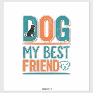Sticker Chien Mon Meilleur Ami Vintage Conception De Chemi