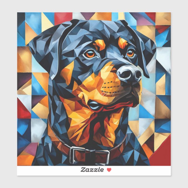 Sticker Chien Rottweiler (Feuille)