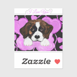 STICKER CHIEN SAINT BERNARD 