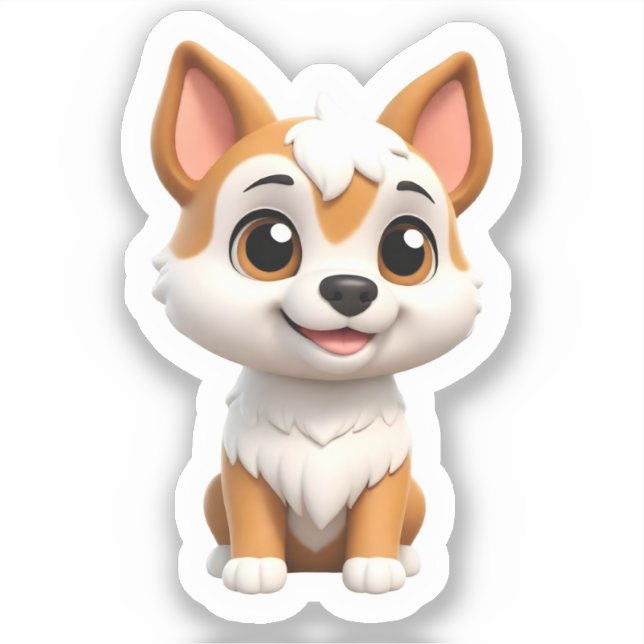 Sticker Chien Shibaa Curieux (Recto)