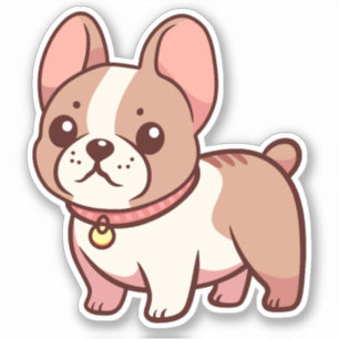 Sticker Chien-taupe français mignon