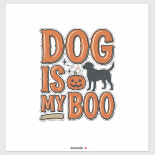 Sticker Chien Vintage Est Mon Boo Halloween Conception de