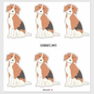 Sticker Chiens Beagles, à l'air mignon