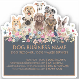 Sticker Chiens Carlin Greyhound Corgi Aussie Bouledogue fr
