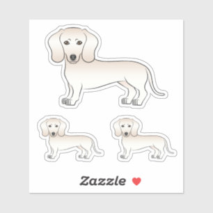 Sticker Chiens de caricature anglais Cream Smooth Coat Dac
