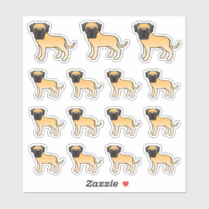Sticker Chiens De Cartoon Mastiff Anglais Foi