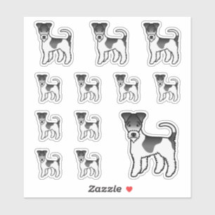 Sticker Chiens De Cartoon Mignons Terrier Terrier De Fil N