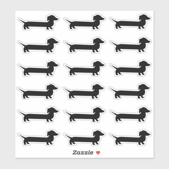 Sticker Chiens de Dachshund extra longs (Feuille)