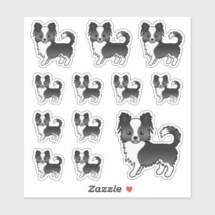 Sticker Chiens de dessin animé Chihuahua à long manteau no