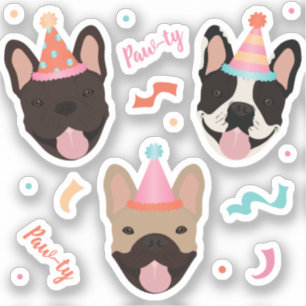 Sticker Chiens de taureaux français Confetti