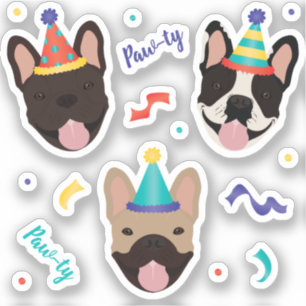 Sticker Chiens de taureaux français Confetti