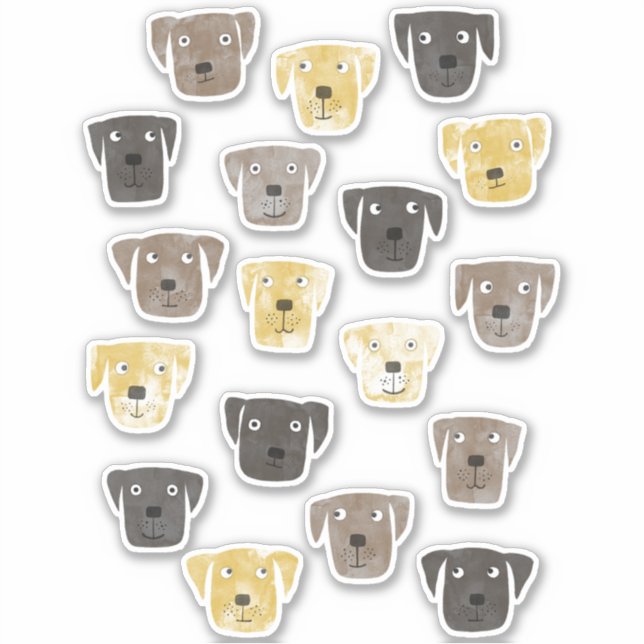 Sticker Chiens du Labrador (Devant)