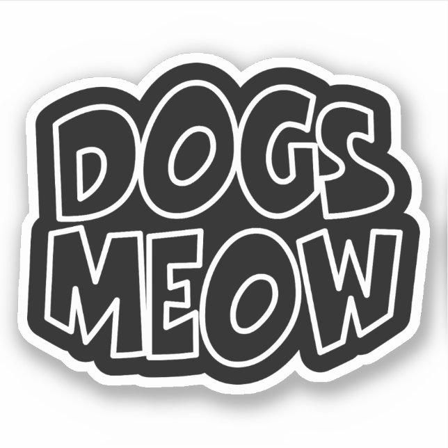 Sticker Chiens Meow (Devant)
